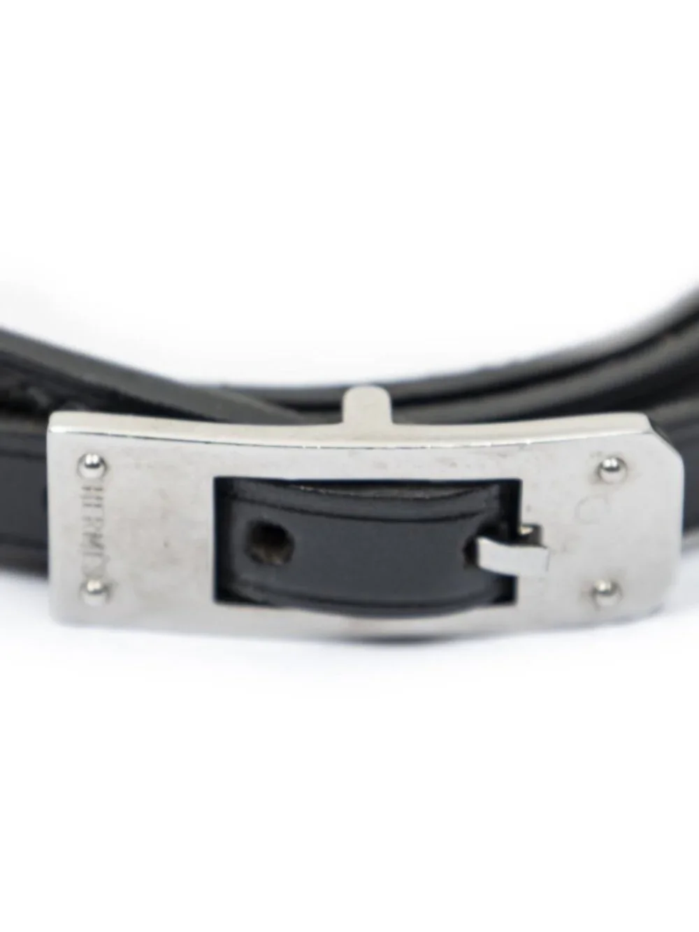 Hermes Kelly Ardion Triple Tour Bracelet Black Swift Leather